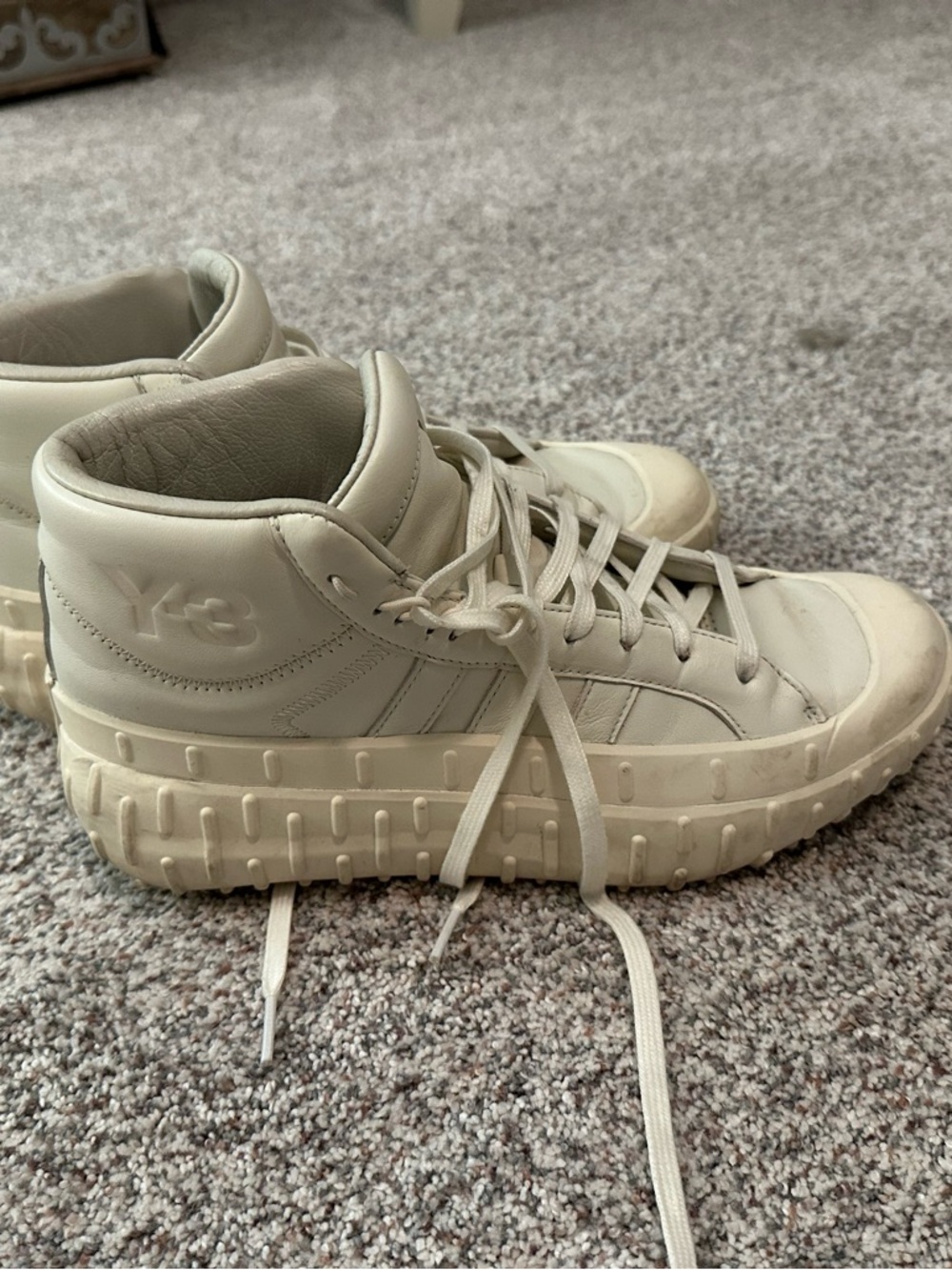 Adidas Y-3 Cream High-Top Platform Sneakers size 7 women’s